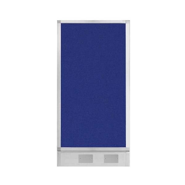 Hush Panel Configurable Cubicle Partition 2' x 4' Royal Blue Fabric w/ Cable Channel